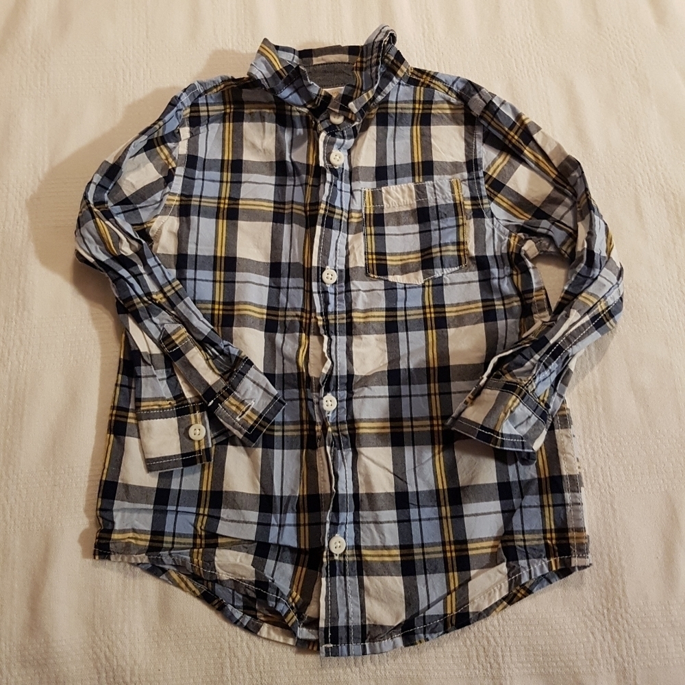 Gymboree boys size 3T button up plaid shirt